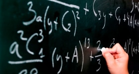 Doing algebra on a chalkboard