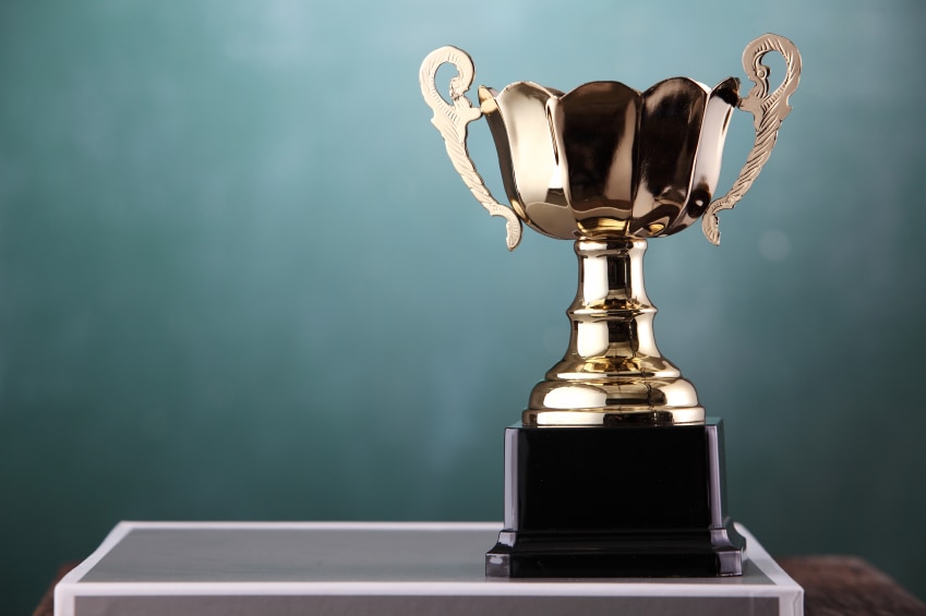 Trophy on a table
