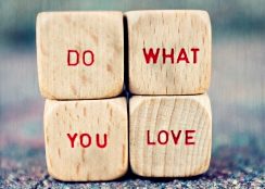Four blocks that say "do what you love"