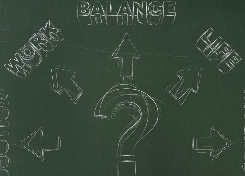 Chalk board with question mark in the middle pointing to choices