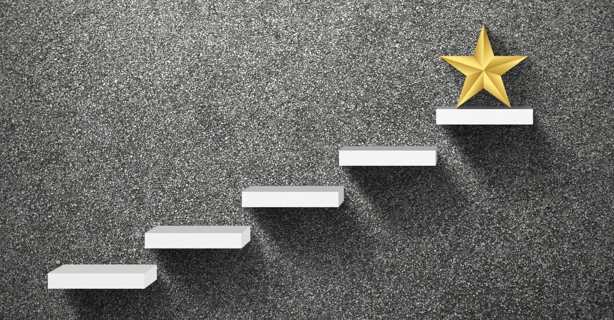 Steps with star on top step