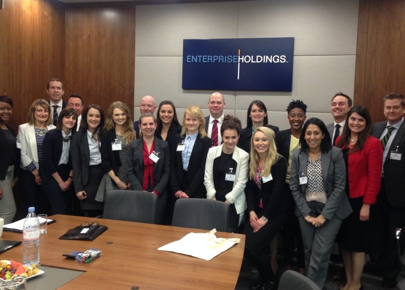 Enterprise Interns in a conference room