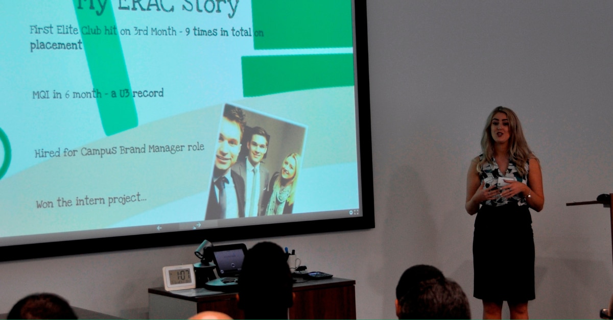 Chelsea Gannon presenting on her Enterprise career