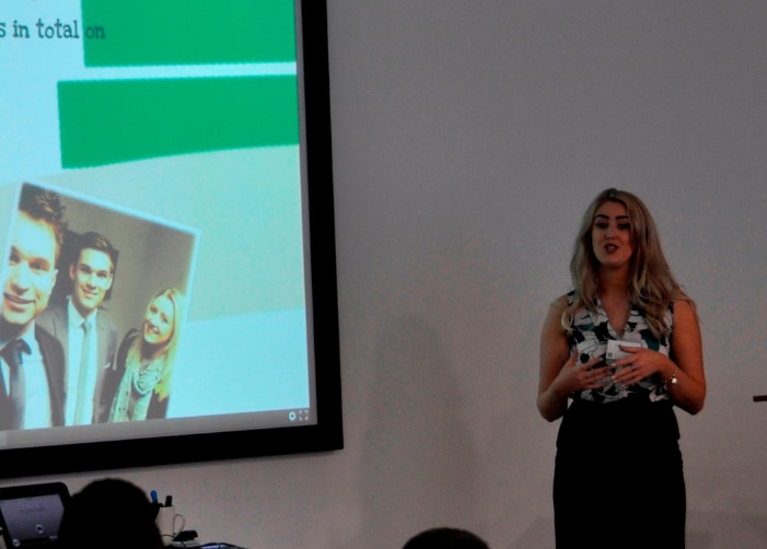 Chelsea Gannon presenting on her Enterprise career