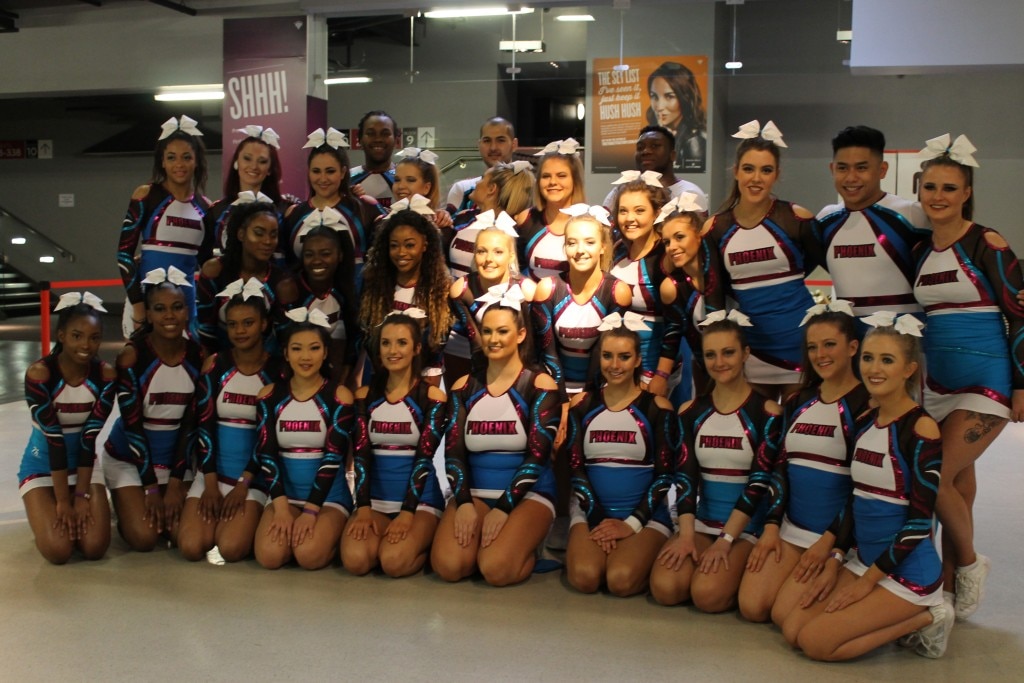 University cheer squad