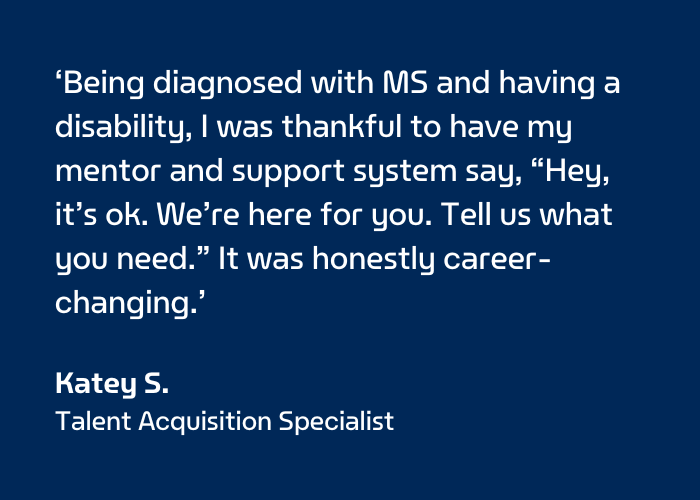 Enterprise Mobility team member Katey talks about mentorship and her disability