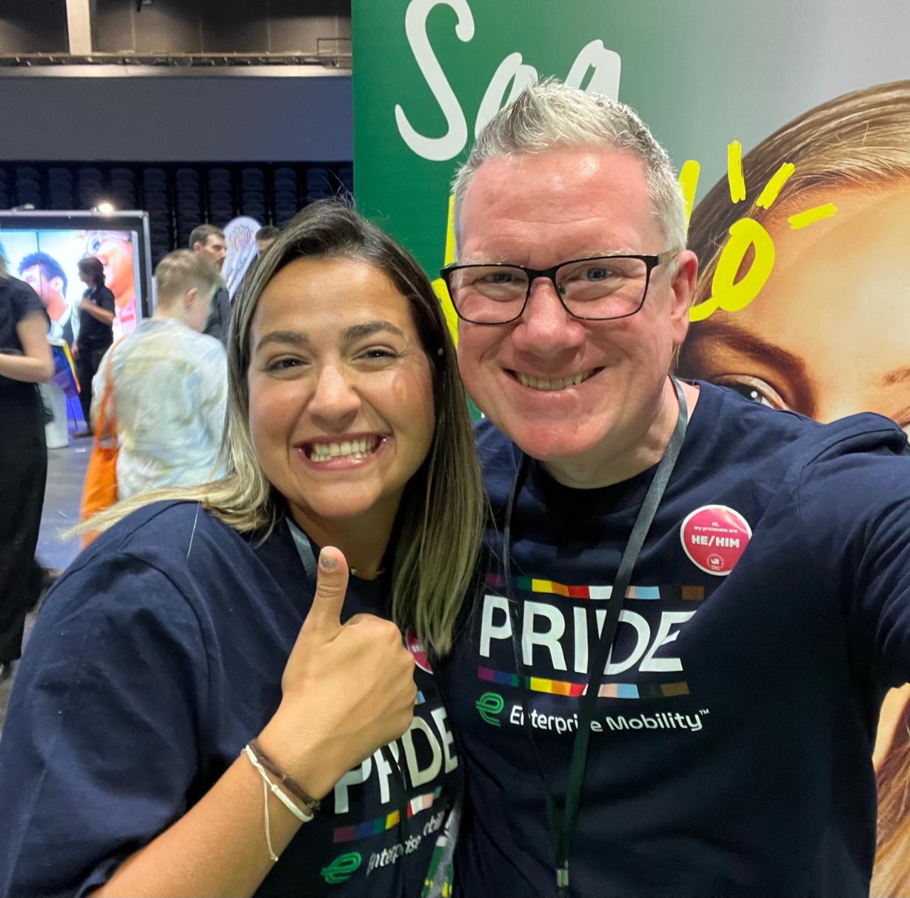 Photo of Jeff, HR Manager at Enterprise Mobility, with another team member.