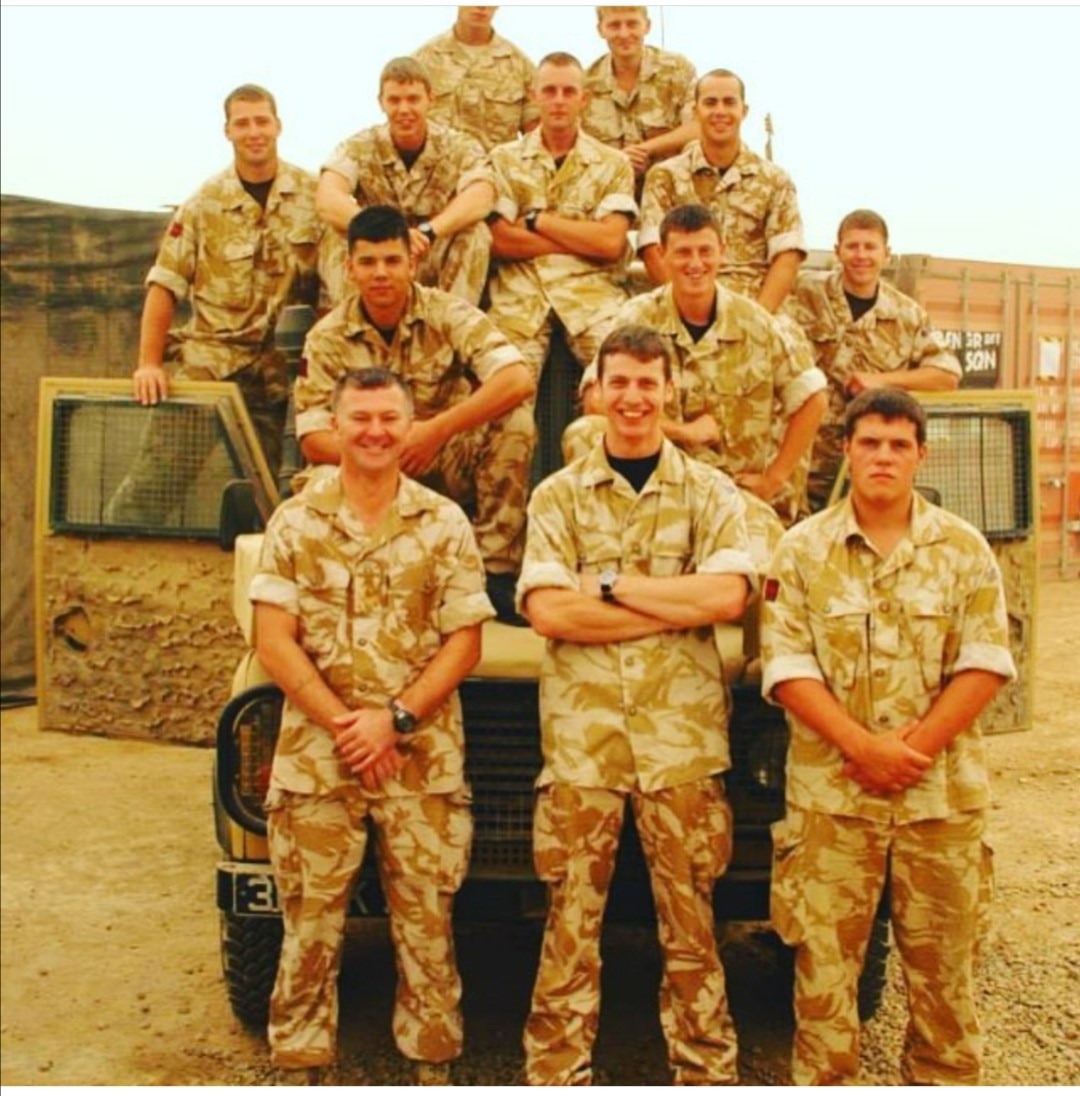 Scott Henderson with other British Armed Forces members